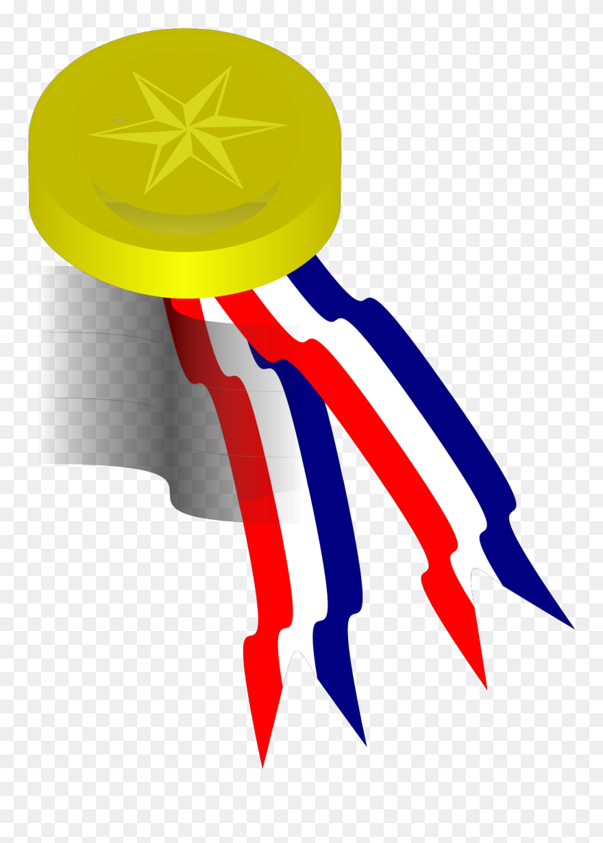 Red White Blue Medal Ribbon Clipart