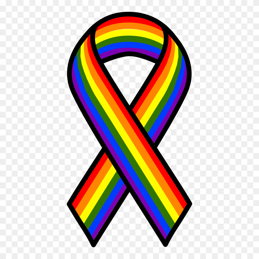Rainbow Ribbon Png - Gay Fortnite Skin Clipart