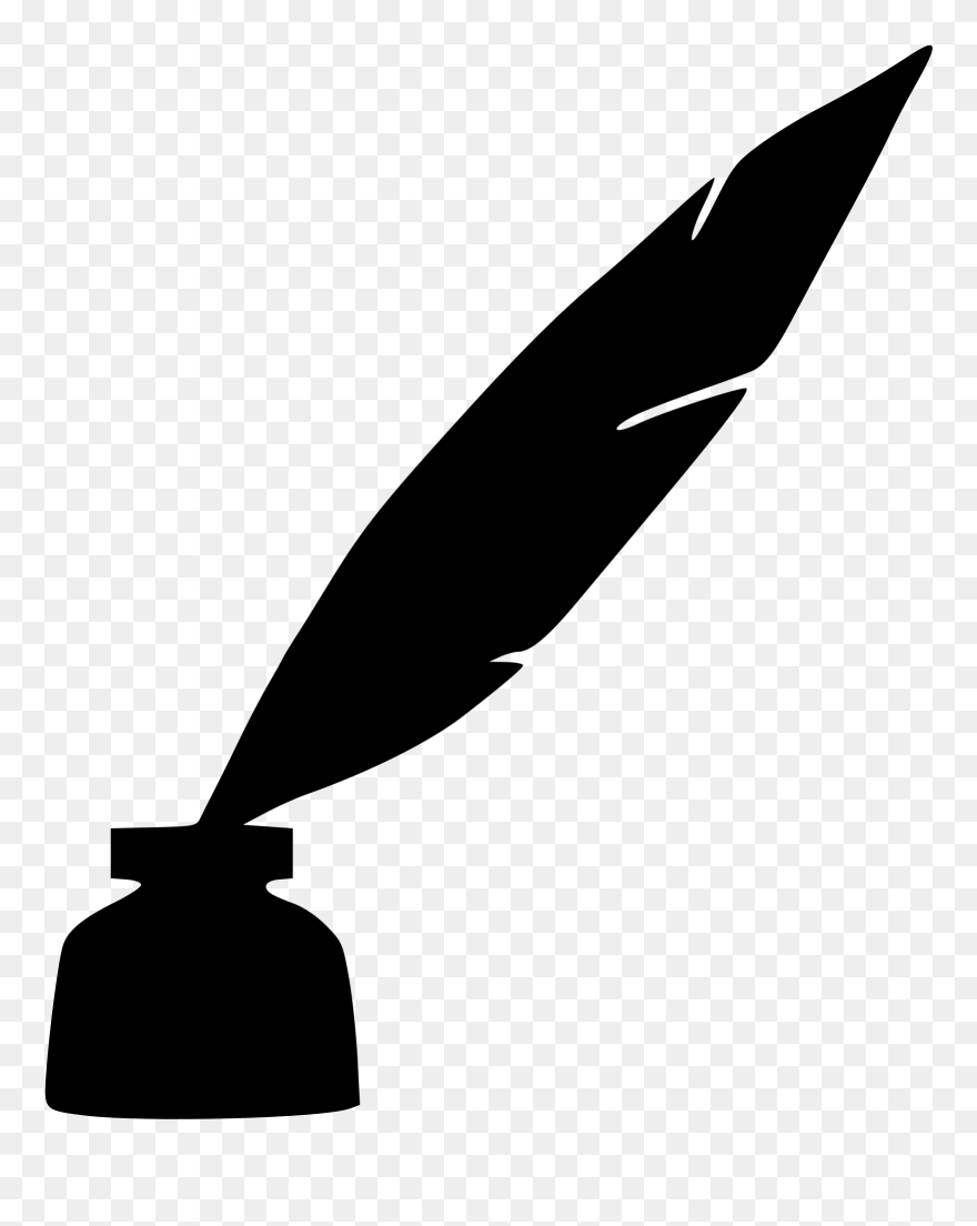 Quill And Ink Silhouette Clipart