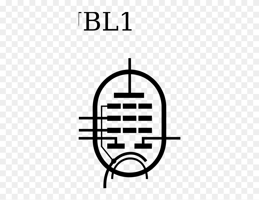 Radio Tube Ubl1 Vector Icon - Vacuum Tube Clipart