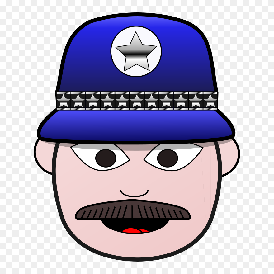 Police Man - Police Head Clip Art - Png Download