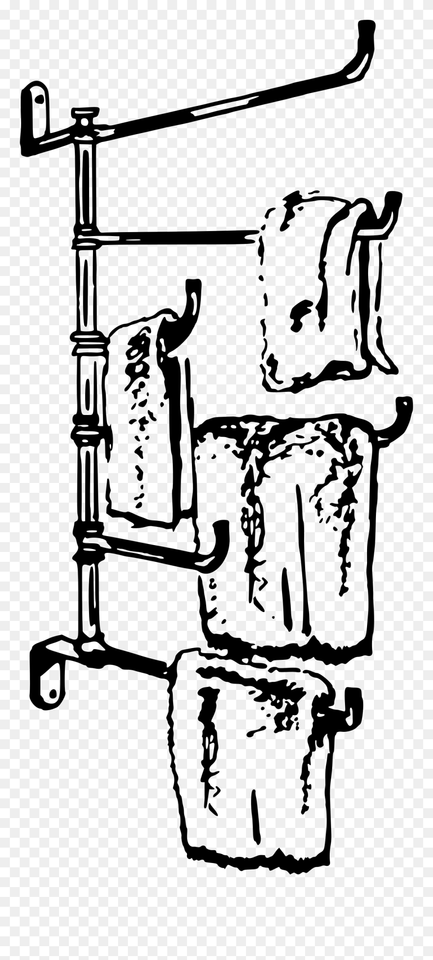 Towel Rack Clip Arts - Clip Art - Png Download