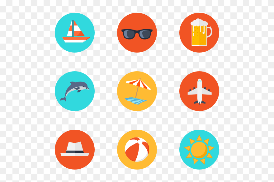Beach Icons Free Vector - 台中市眷村文物館 Clipart