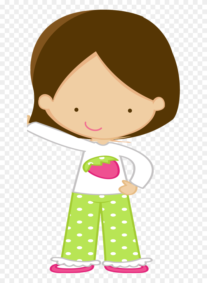 Kopel Clipart Beach - Menina De Pijama Desenho - Png Download