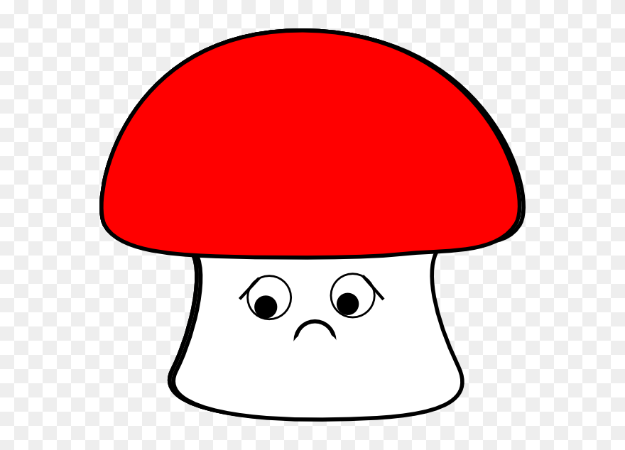 Guilty Mushroom Clip Art - Angry Mushroom Clipart - Png Download