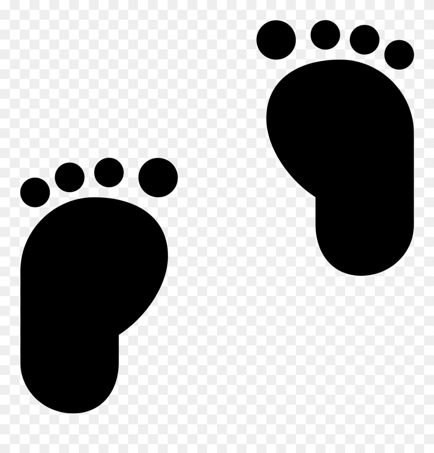 Footprint Clipart Icon - Baby Footprints Icon - Png Download