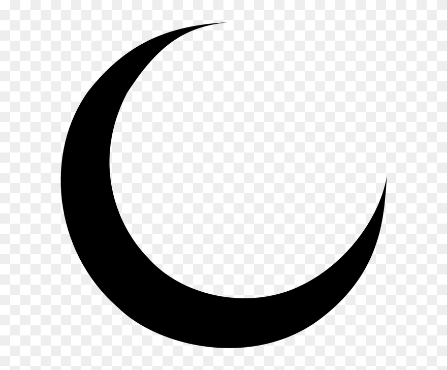 Moon Crescent Decreasing - Transparent Crescent Moon Png Clipart