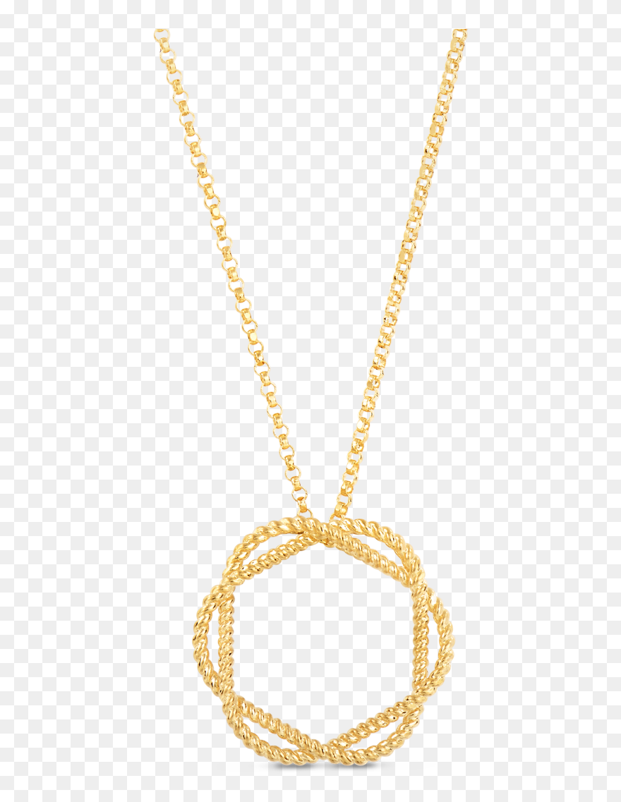 Gold Circle Necklace - Chain Clipart