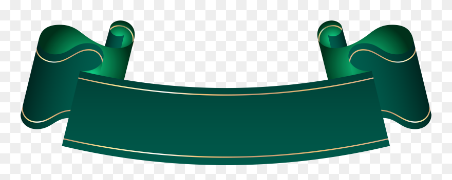 Green Banner Transparent Clip Artu200b Gallery Yopriceville - Green Ribbon Banner Transparent - Png Download