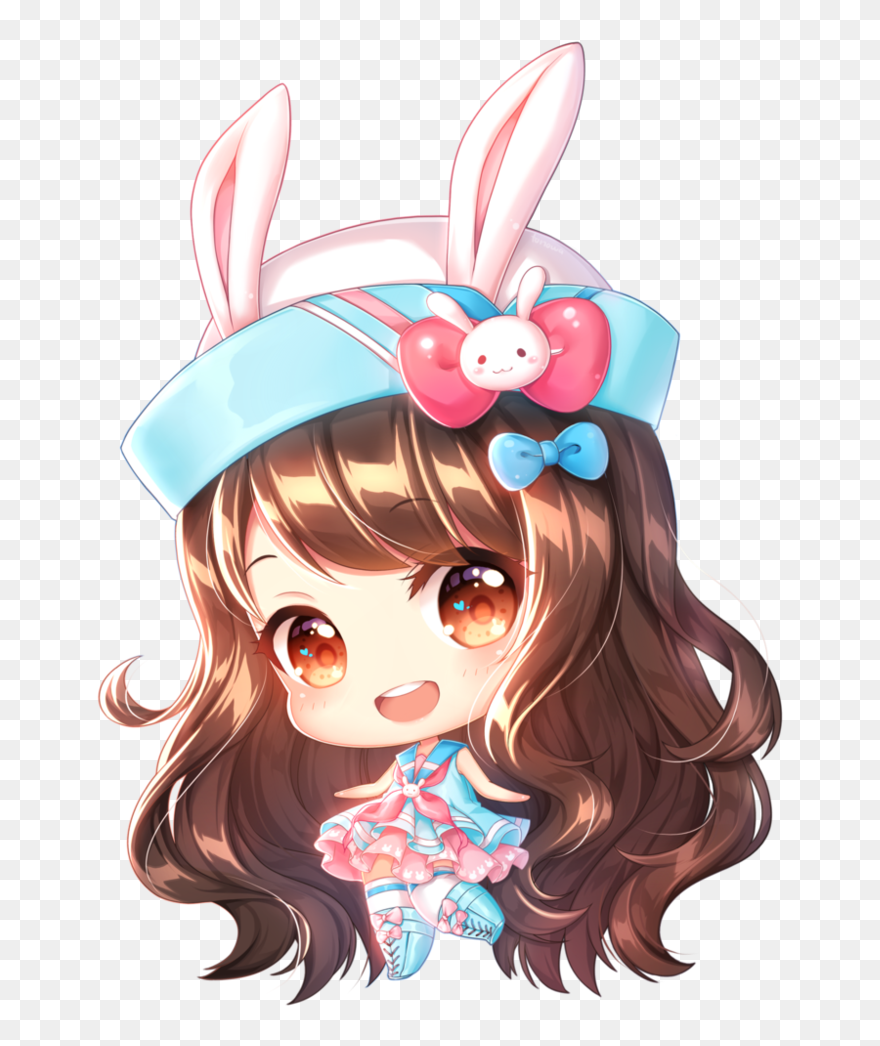 Headband Drawing Anime Transparent Png Clipart Free - Anime Chibi Girl Kawaii