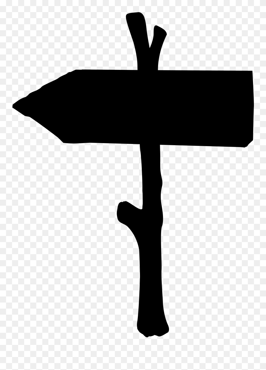 Tree Silhouette Clip Art Line - Cross - Png Download