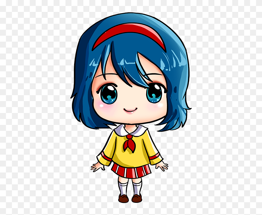 How To Draw Anime Chibi Girl - Anime Chibi Easy Drawing Clipart