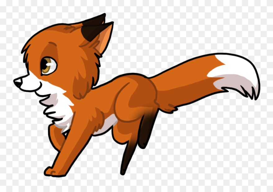 Cute - Baby - Fox - Anime - Transparent Cute Cartoon Fox Clipart