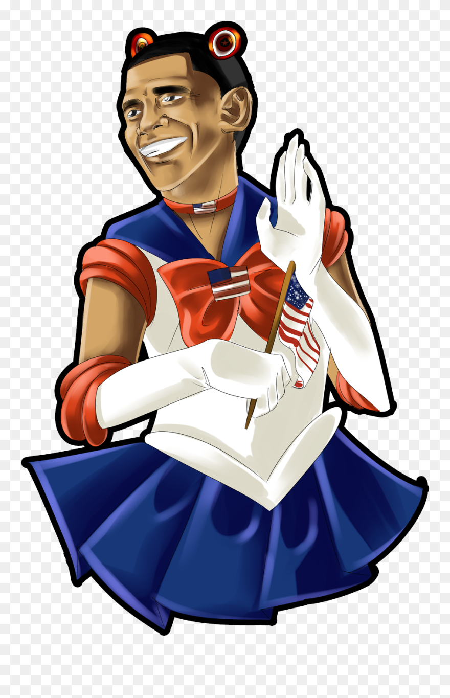 Michelle Obama Clipart At Getdrawings - Barack Obama Sailor Moon - Png Download