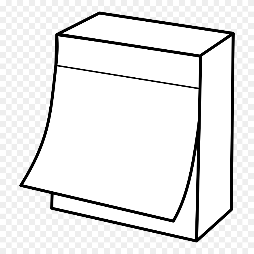 Post Its Clipart Black And White - Png Download