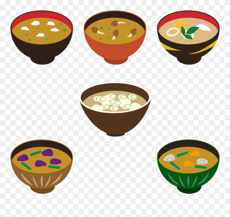Cuisine,food,tableware - Miso Soup Bowl Vector Clipart