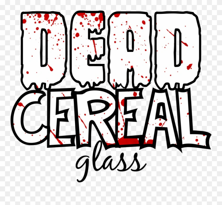 Dead Cereal Glass Bloodsplat Full Transparent Logo - Calligraphy Clipart
