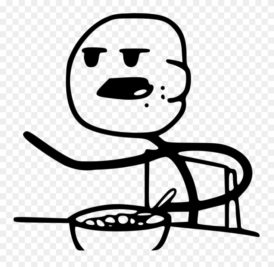 Cereal Guy Png Hd - Throw It Away Meme Clipart