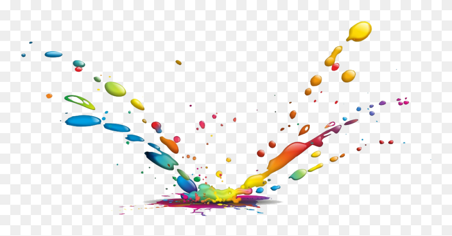 Color Drop Water Paint Splash Ink Drops Clipart - Color Water Splash Png Transparent Png