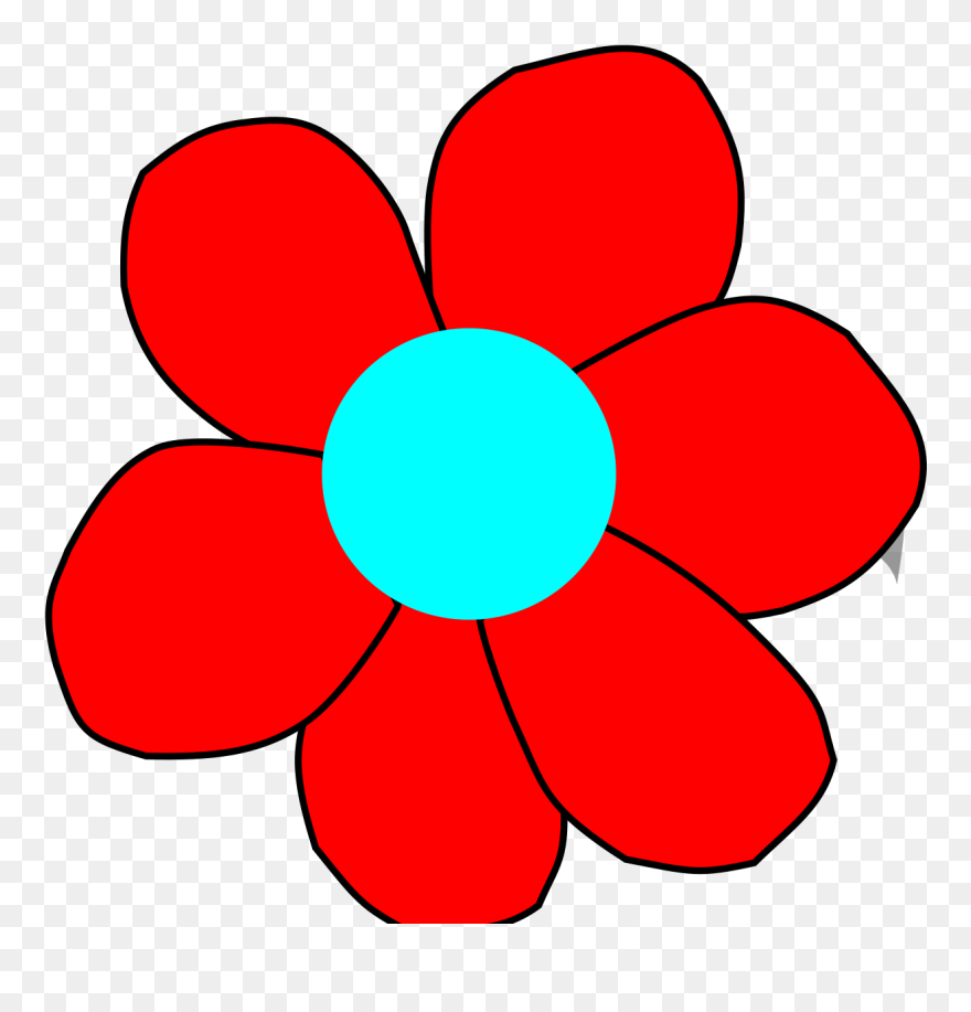 Simple Flower Red Clipart