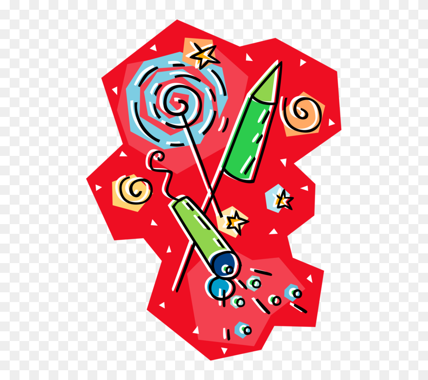 Firecracker Vector Firework Explosion - Graphic Design Clipart