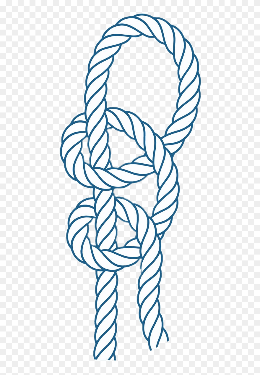 Double Half Hitches Knot Clip Arts - Figure 8 Knot Png Transparent Png
