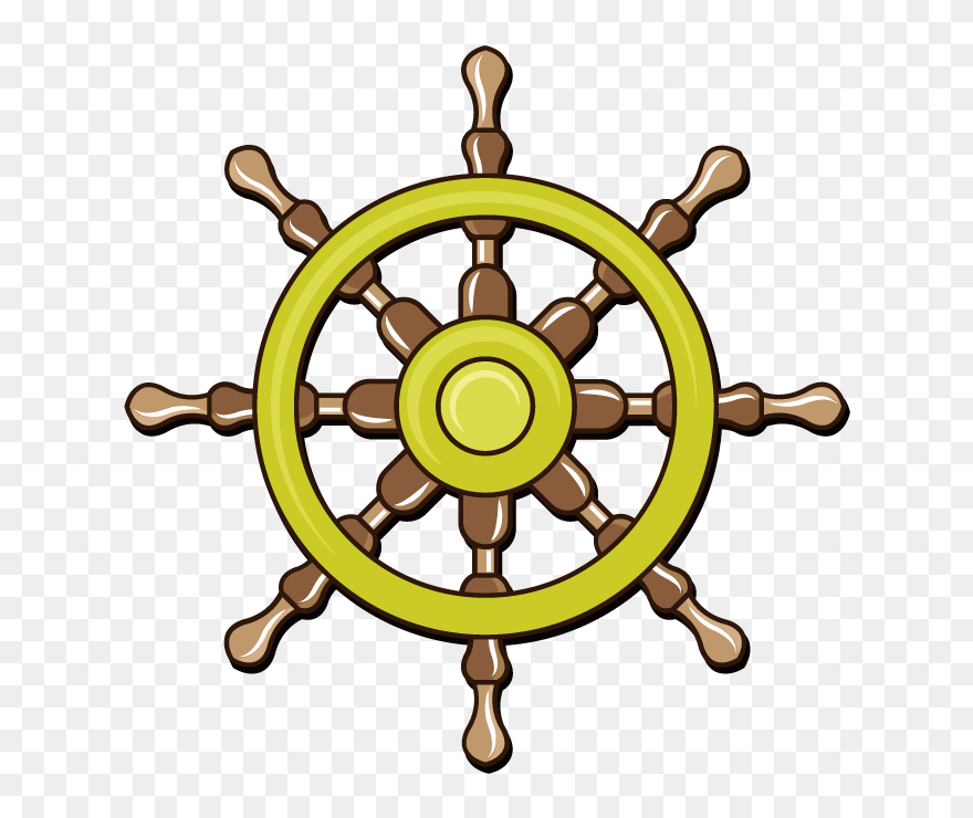 Vector Navigation Steering Wheel Png Download - Rudder Clipart