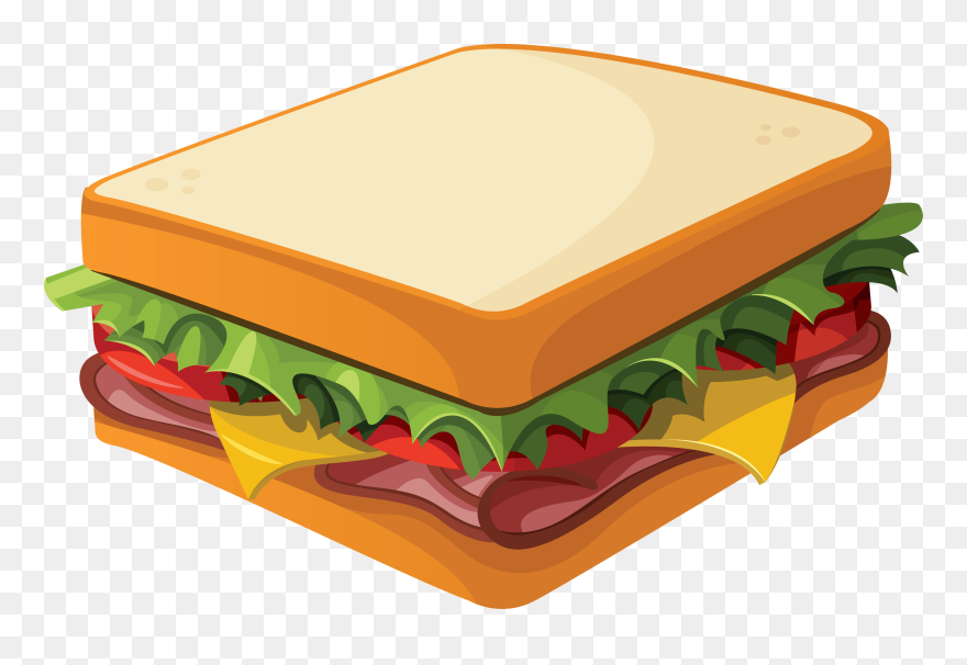 Burger Sandwich Clipart - Transparent Background Sandwich Clip Art - Png Download