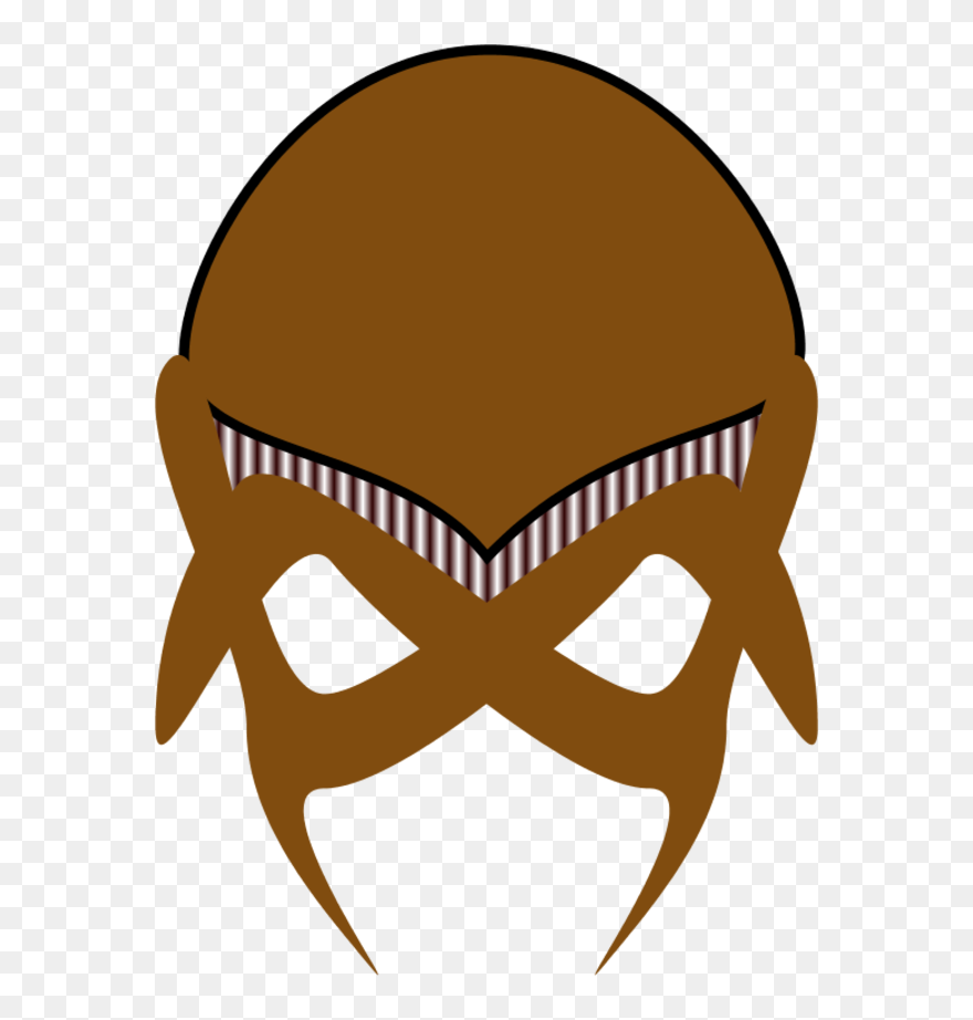 Green Alien Mask - Alien Mask Template Clipart