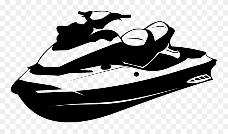 Icon - Silhouette Jet Ski Vector Clipart