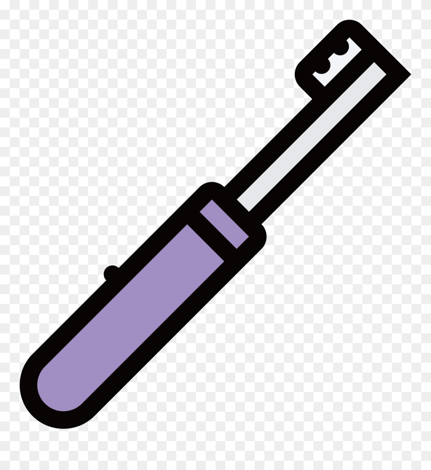 Electric Dentist Icon Purple - Toothbrush Clipart