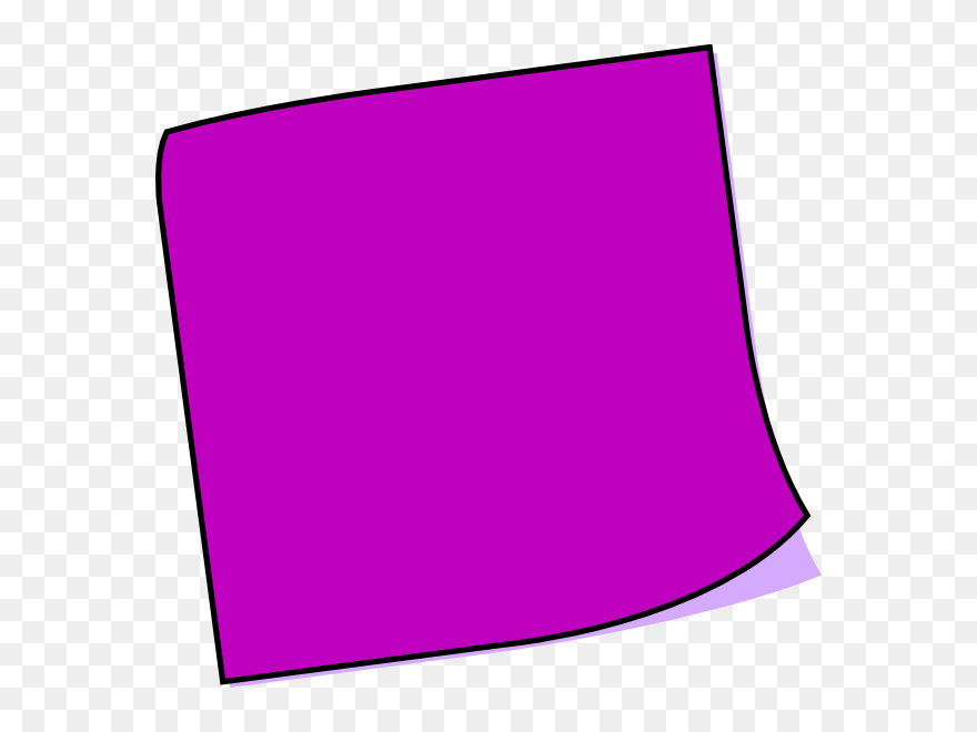 Purple Clipart Sticky Note - Purple Sticky Note Clipart - Png Download