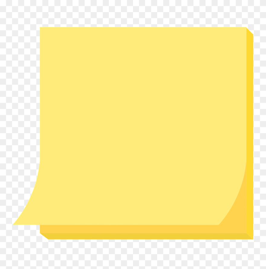 Transparent Postit Note Clipart - Yapışkan Not Kağıdı Png