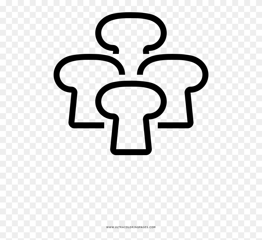 Mushrooms Coloring Page - Line Art Clipart