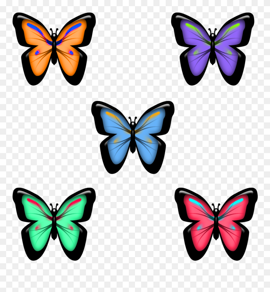 Monarch Butterfly Nail Mathematics Manicure - Borboletas E Flores Png Clipart