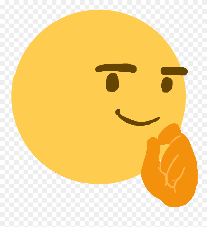Face Emoji Clip Art - Thinking Face Emoji Meme - Png Download