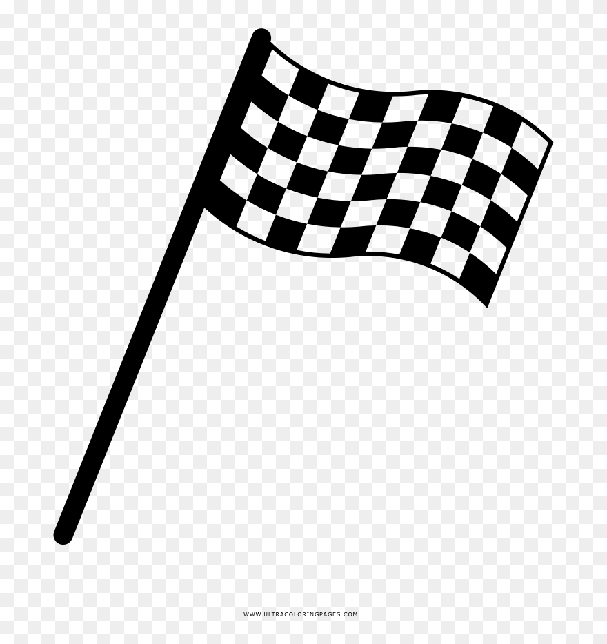 Transparent Racing Flags Clip Art - Racing Flag Coloring - Png Download