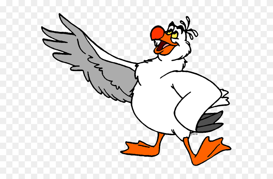 Seagull Clipart Little Mermaid - Little Mermaid Scuttle - Png Download