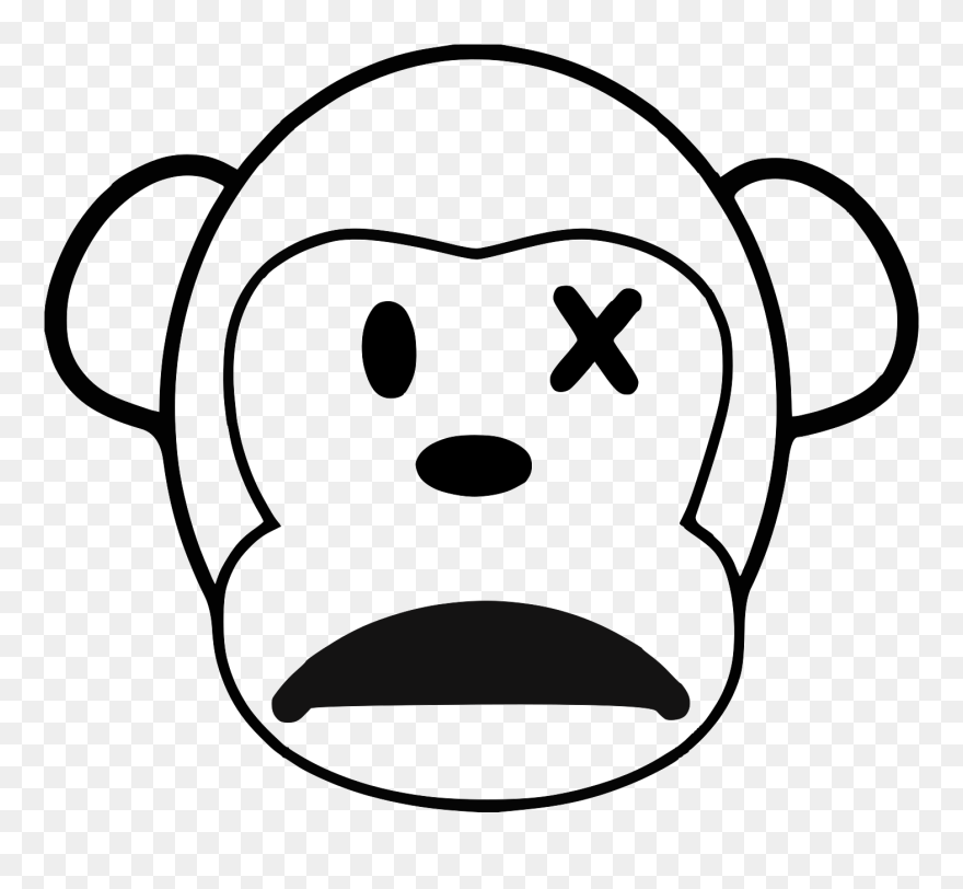 Colouring Pages Of Monkey Face Clipart