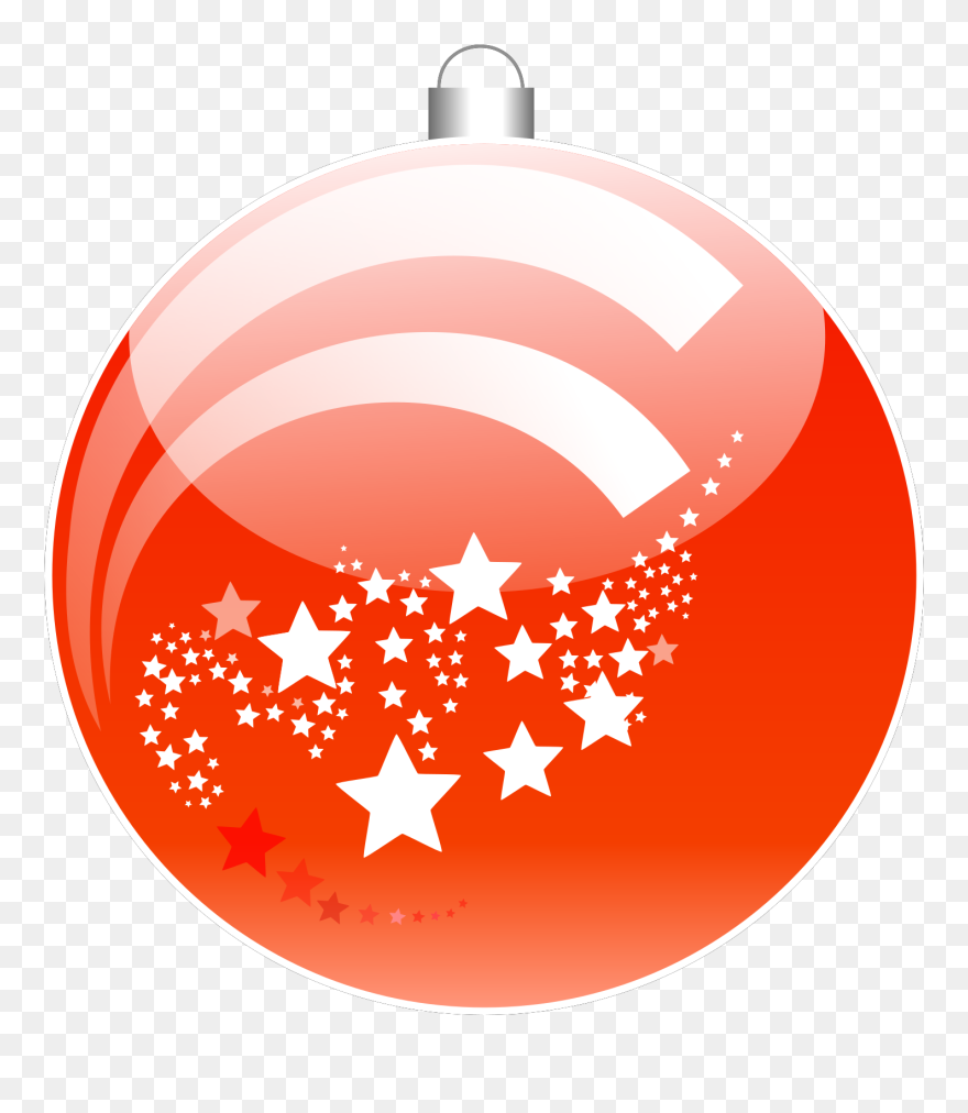 Christmas Decoration Clipart Ball Red - Png Download