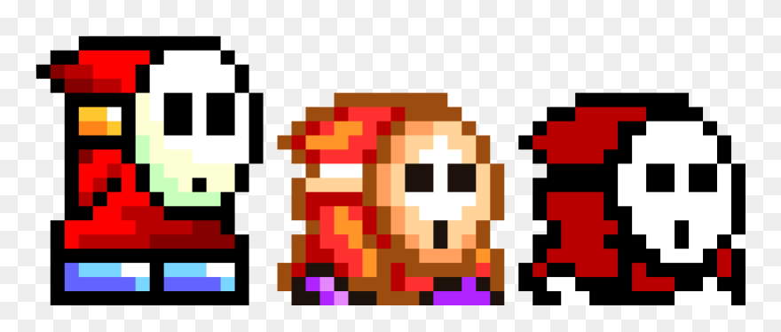 Shy Guy Pixel Art - Mario Shy Guy Pixel Art Clipart