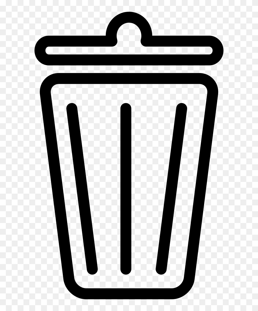 Recycle Bin Outline - Recycle Bin Icon White Png Clipart