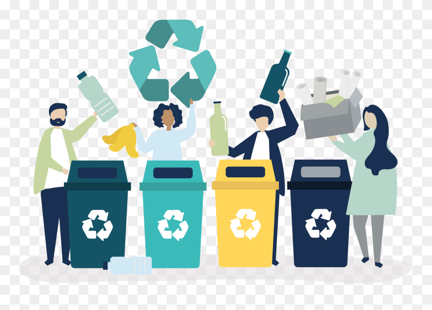 Sorting Garbage For Recycling Clipart