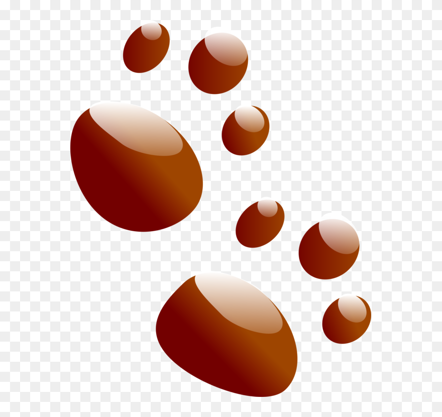 Circle,egg,dog - Huellas De Perro Color Cafe Clipart