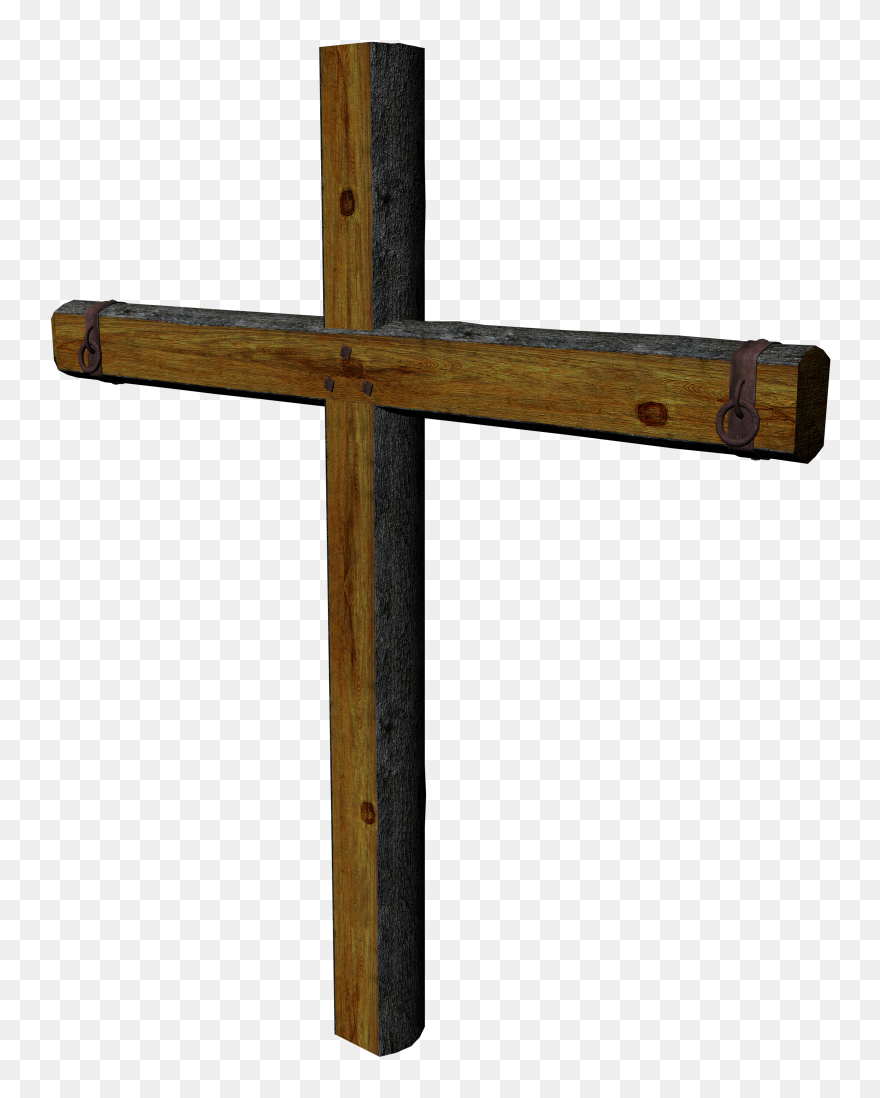 Christian Cross Desktop Wallpaper Clip Art - Wooden Cross Clipart Rugged - Png Download