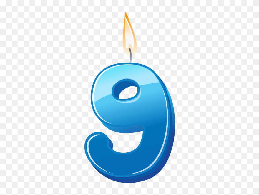 Birthday Candle Number 9 Png Image Free Download Searchpng - 9 Birthday Candle Png Clipart