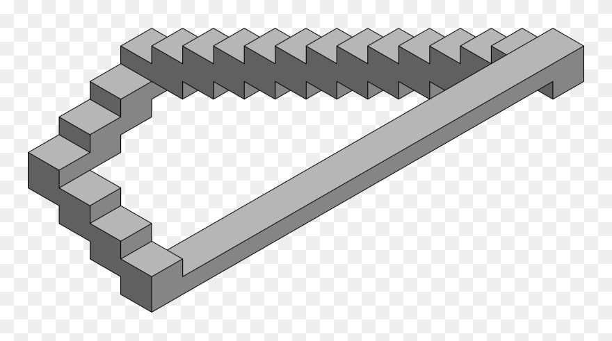Drawn Stairs Impossible - Stairs Illusion Clipart