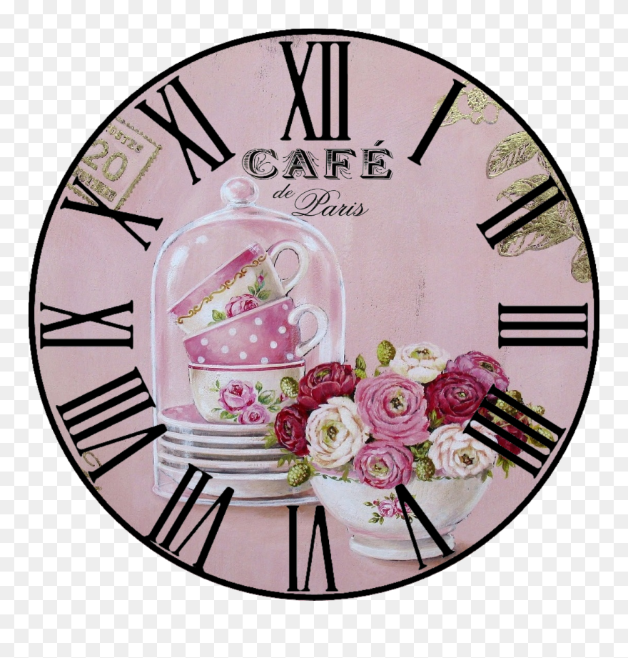 Decoupage Printable Clock Clipart