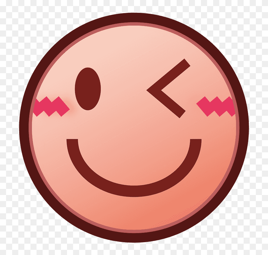 Winking Face Emoji Clipart - Your Mouth - Png Download