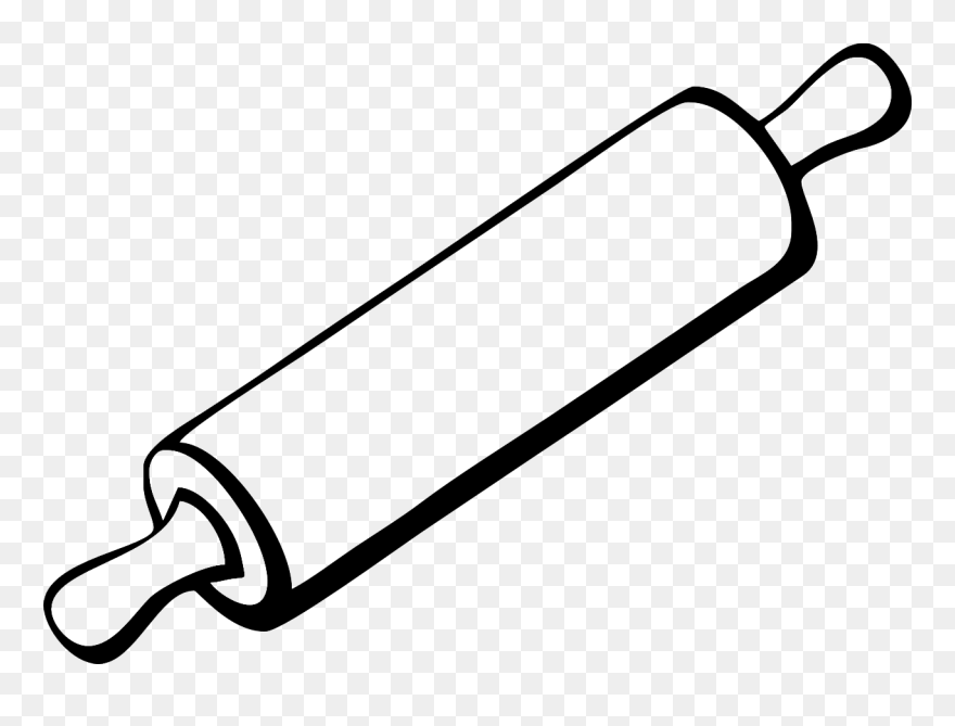Rolli Clipart - Clipground - Rolling Pin Clipart Black And White - Png Download